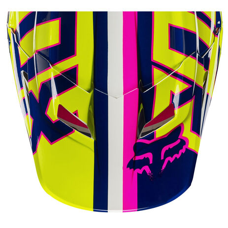 Fox V1Oktiv Kinder Motocross Helm, blau-neongelb