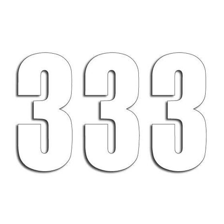 _Zahlenaufkleber Blackbird  # 3 Weiß (20 x 11 cm) | 5048A-10-3 | Greenland MX_