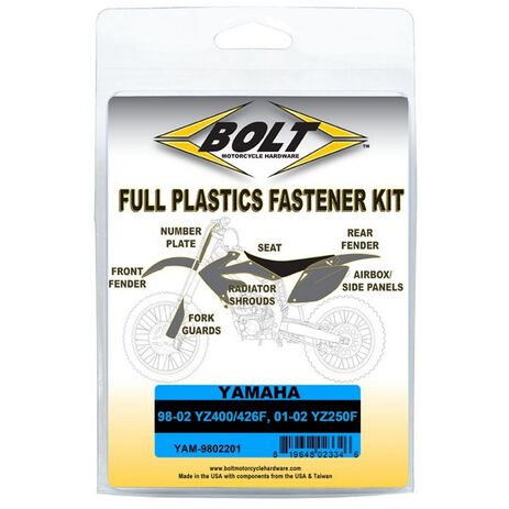_Bolt Plastikschrauben-Kit Yamaha YZ 250 F/WR 250 F 01-02 YZ 426 F 00-02 | BT-YAM-9802201 | Greenland MX_