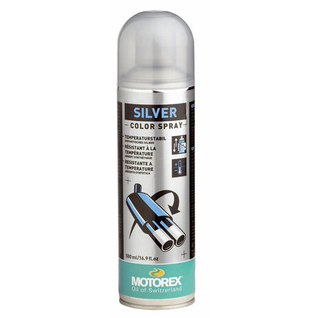 _Motorex Silber Hochtemperaturlack Spray 500 Ml  | MT179F00PM | Greenland MX_