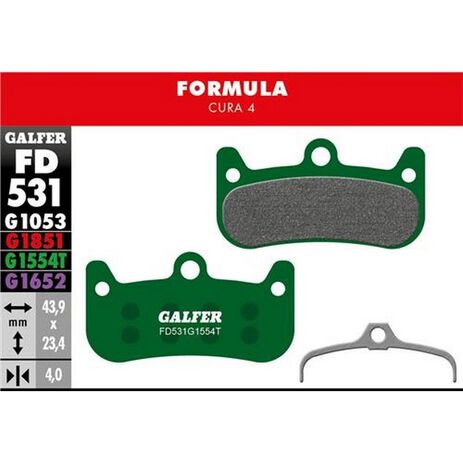 _Galfer Pro Fahrradbremsbeläge Formula Cura 4 | FD531G1554T | Greenland MX_