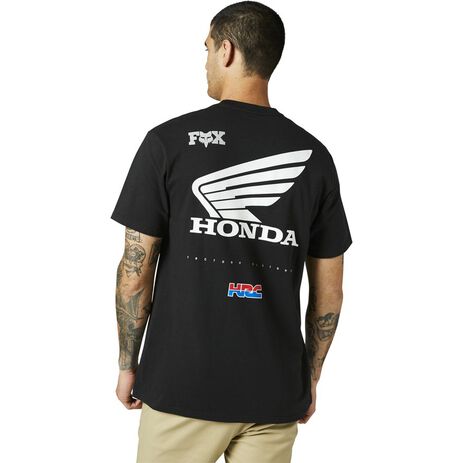 _Fox Honda Wing Premium T-Shirt Schwarz | 29003-001 | Greenland MX_