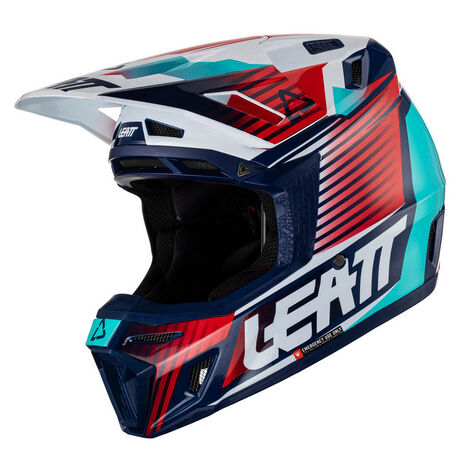 _Helm mit Brille Leatt Moto 8.5 Rot/Blau  | LB1023010550-P | Greenland MX_