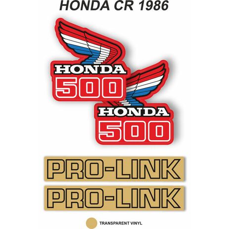 _OEM-Aufkleber-Kit Honda CR 500 R 1986 | VK-HONDCR500R86 | Greenland MX_