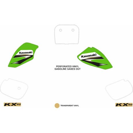 _OEM-Aufkleber-Kit Kawasaki KX 60 2000 | VK-KAWAKX602000 | Greenland MX_