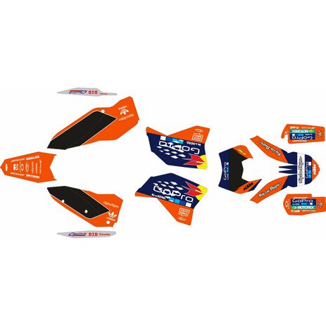 _Komplett Aufkleber Kit Go Pro KTM EXC 08-11 Orange/Black Edition | SK-KT08GP11OBK | Greenland MX_