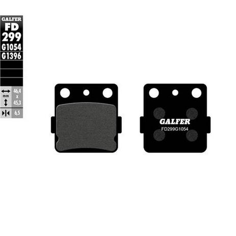 _Galfer Semi-Metall Bremsbeläge Hinten Suzuki RM 250 87-88 Yamaha YZ 85 03-.. | FD299G1054 | Greenland MX_