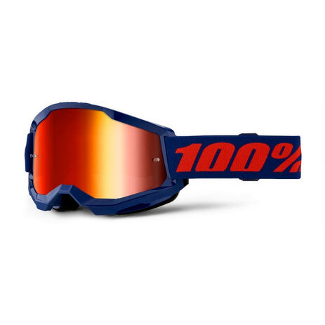 _100% Strata 2 M2 Brillen Verspiegelten Gläsern Navy Blau | 50028-00021-P | Greenland MX_