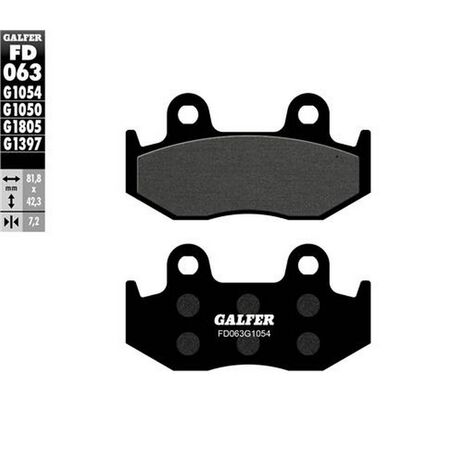 _Galfer Semi-Metall Bremsbeläge Vorne Honda CR 125/250 R 84-86 | FD063G1054 | Greenland MX_