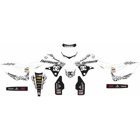 _Komplett Aufkleber Kit Kawasaki KX 450 F 12-15 White Black Edition | SK-KX4501215WTBK-P | Greenland MX_