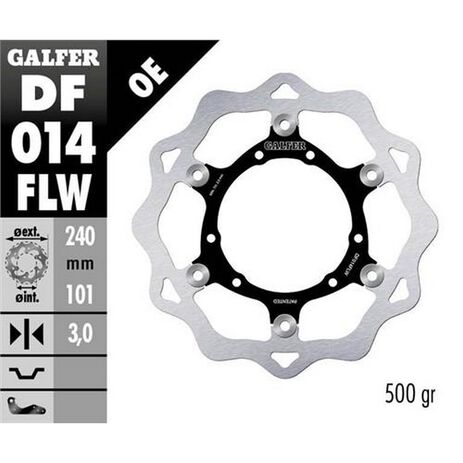 _Galfer Schwimmende Bremsscheibe Vorne Flower Honda CRF 450 F/R 01-14 240x3mm | DF014FLW | Greenland MX_